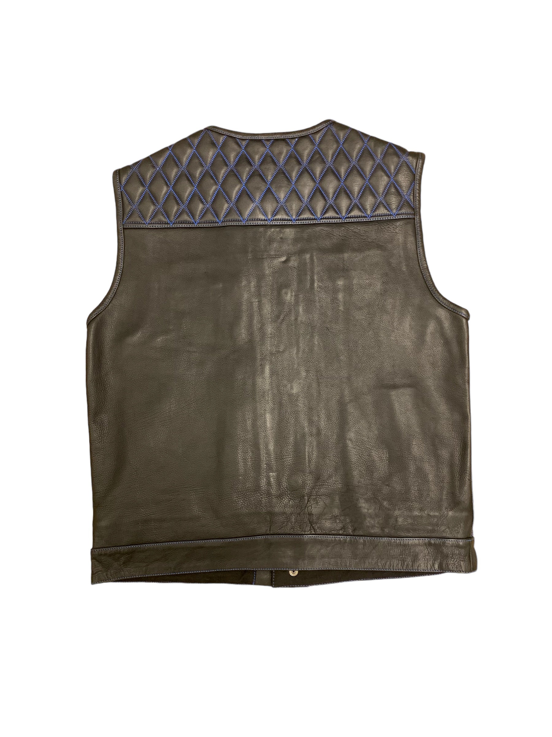 Blue Flame Biker Vest