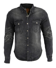 Chemise en denim Kevlar noir Armored