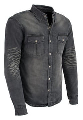 Chemise en denim Kevlar noir Armored