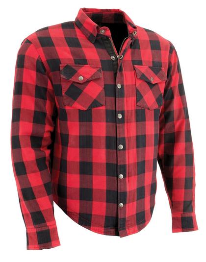 Armored Red Kevlar Riding Shirt