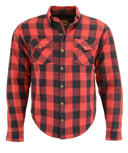 Armored Red Kevlar Riding Shirt