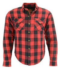 Armored Red Kevlar Riding Shirt