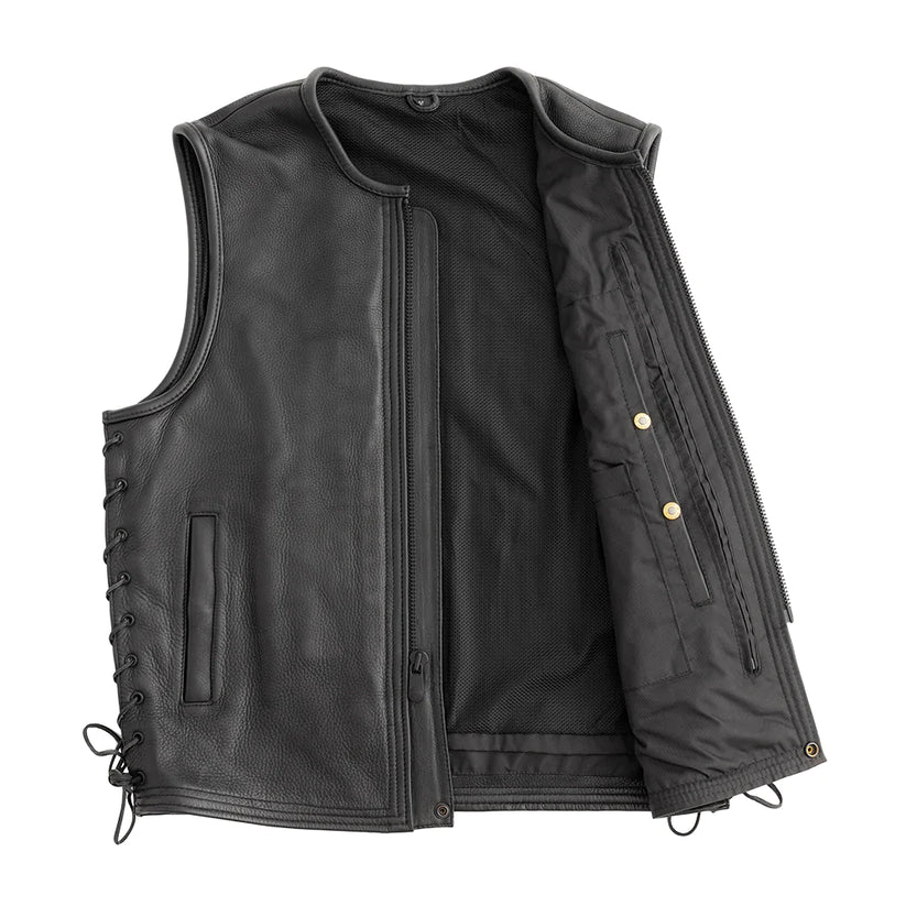 Gilet en cuir de style occidental