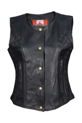 Bar Vest Leather Ladies