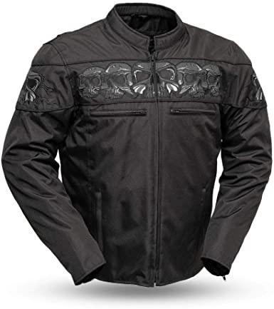 Reflective Skull BlackTextile Jacket