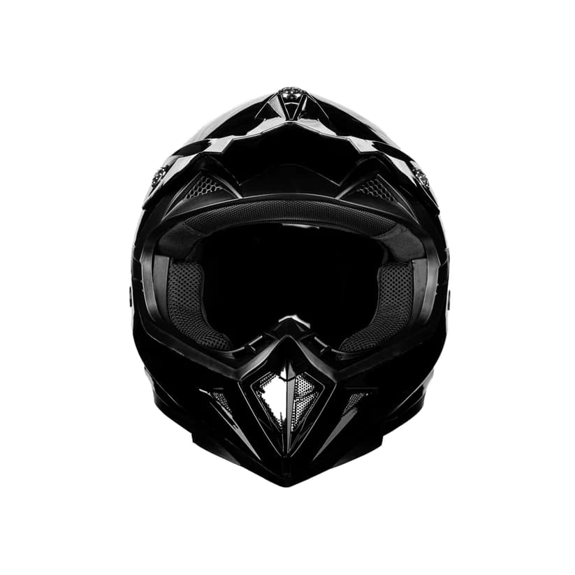 Hawk Gloss Black Motorcross/Dirtbike Helmet DOT