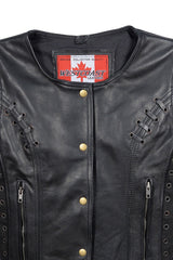 Bar Vest Leather Ladies