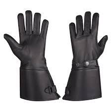 Gants en cuir à manchette